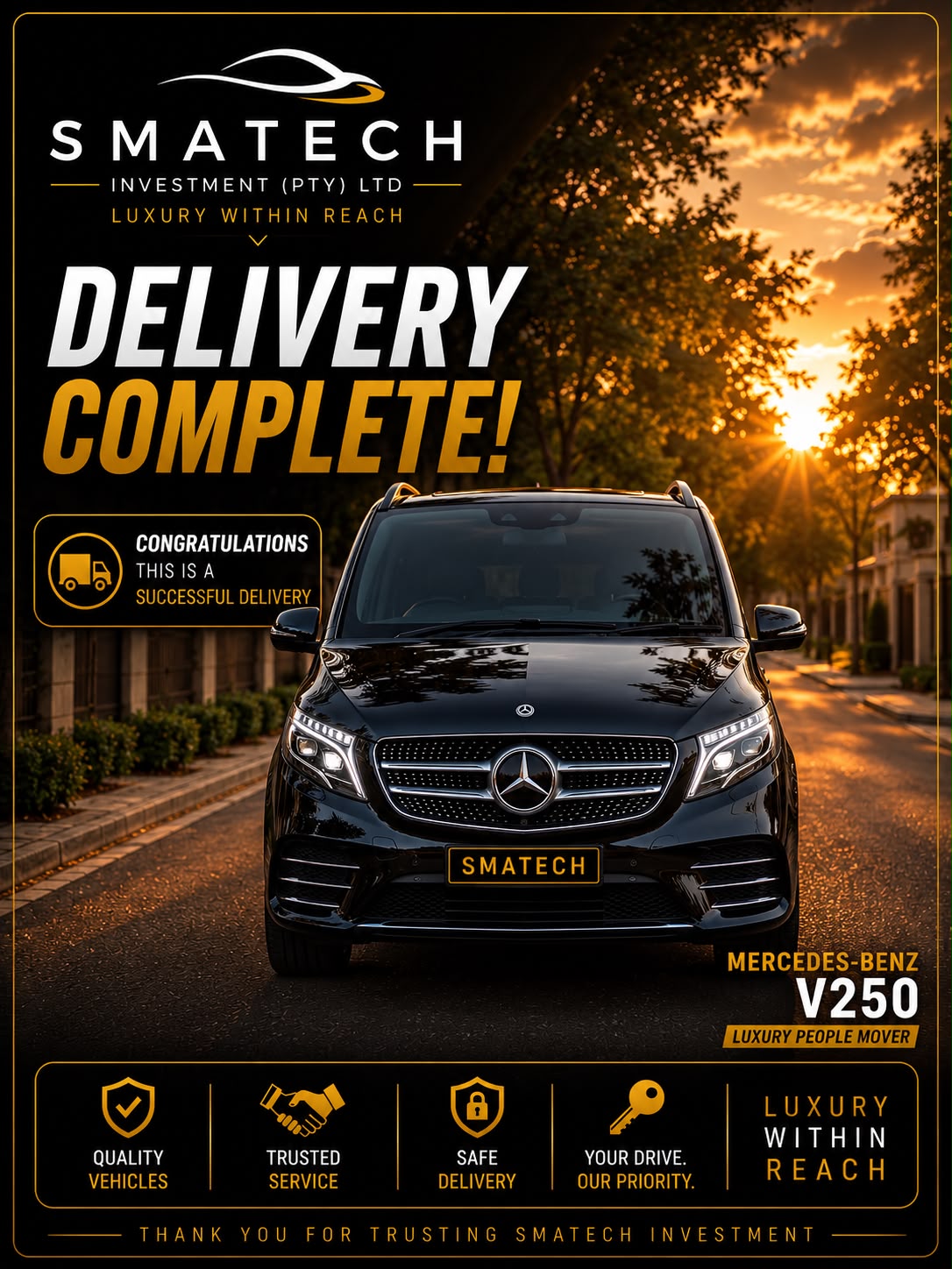 Mercedes-Benz V250 — Delivered delivery
